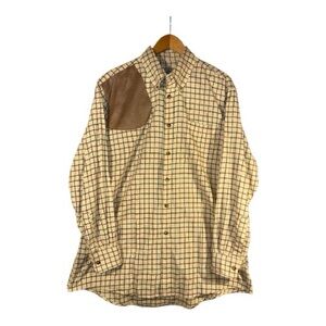 Boyt Harness Company Yellow Button Up Shirt Men's Large Hunting Shooting
